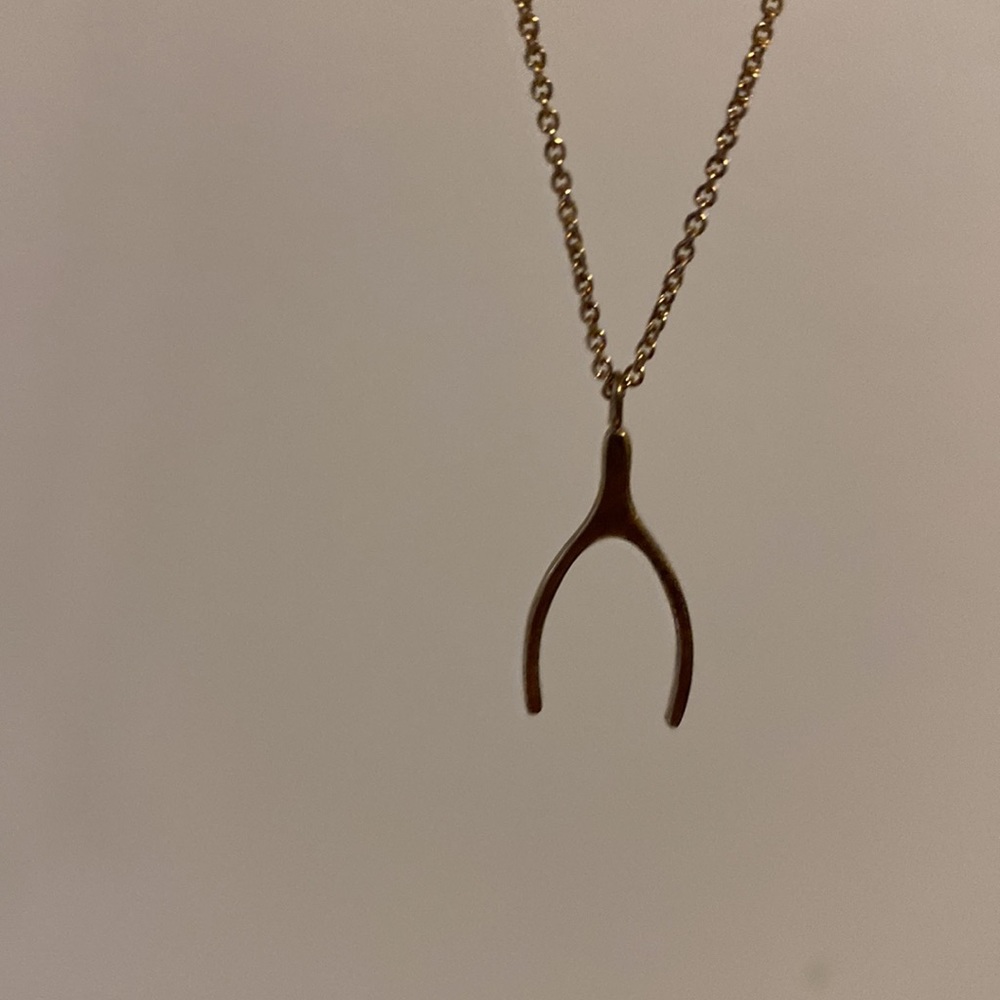 POSH TOTTY Lucky Wishbone Necklace